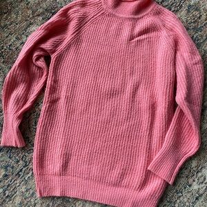 Elegant Pink Turtleneck Sweater